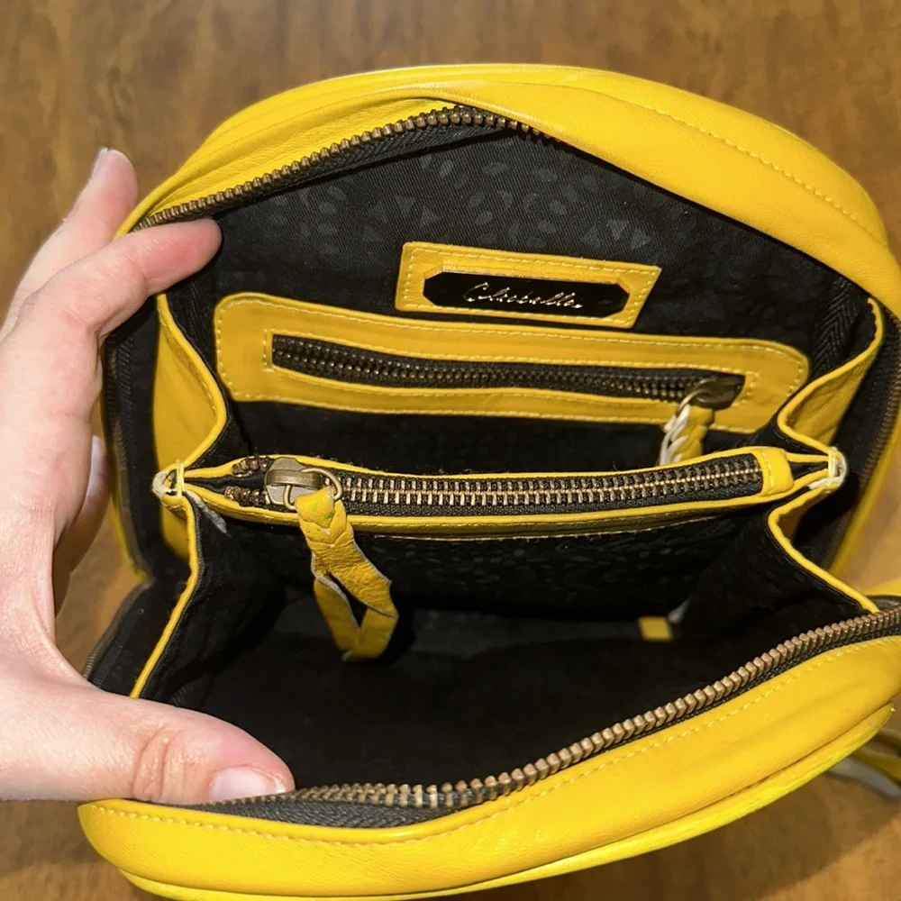 Cleobella Mini Yellow Strip Backpack - Picture 12 of 13